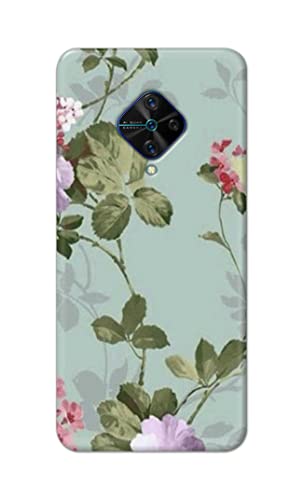 Image of Printed Hard Back Cover Case for Vivo S1 Pro Back Cover (Floral Painting) -1302