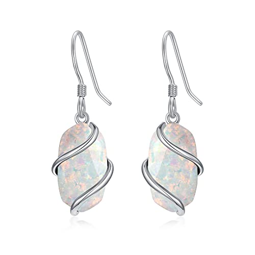 Earrings for Women 925 Sterling Silver Dainty Gemstone Dangle Drop Earrings Fine Jewelry Birthday Christmas Gifts for Women Her Mom