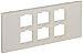 Hubbell HBLLT309WA Faceplate, Snap-in, Lucent, White