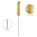 Labasics Test Tube Brushes, 10 Pack Bristle Test Tube Bottle Wash Cleaning Brushes with Radial Tufted End Suitable for Laboratory Use, Size S