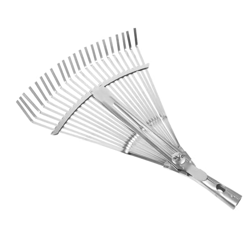 GETAJGHSD 伸縮式調節可能ガーデンレーキ 軽量ポータブル園芸用熊手 多機能製落葉掃除ツール 小型携帯便利な仕事用器具