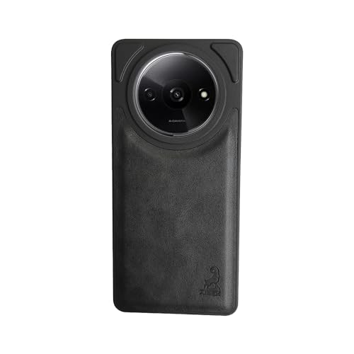 Image of AIBEX Shield Back Cover Case Compatible with Poco C61 / Xiaomi Redmi A3 Back Cover | Flexible Vegan Leather | Full Camera Protection | Raised Edges | Super Soft-Touch | Bumper Case