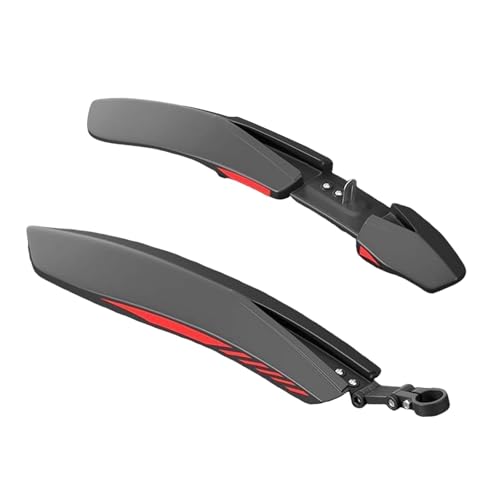 Colaxi Bike Front Rear Fenders Bike Mudguards Widen Easy Installation Bicycle Mudflaps Bicycle Mud Guards for Outdoor Mountain Bikes, Black red