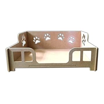 Cama P Caminha Sofá Casa Para Pet, Cachorro, Gato, Em Mdf Crú