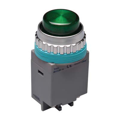 B30-17G-110VAC, LED Pilot Lamp, 30mm Panel Hole, IP65, Dome Head, Green, 110VAC