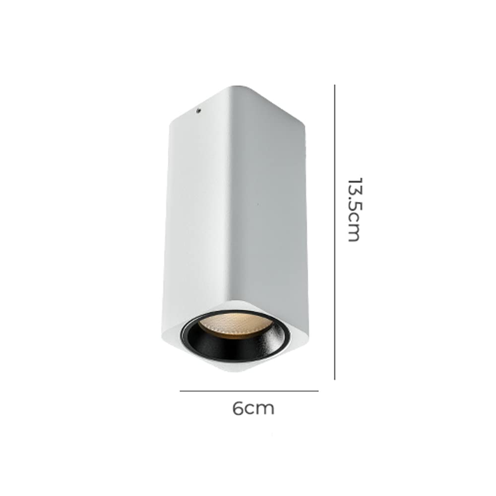 SKYGOO Luz de Techo Led no estroboscópica 5w Blanco, lámpara de Aluminio Cuadrada, Sala de Estar Dormitorio Estudio vestidor iluminación, WC luz de baño, luz de Oficina Corporativa