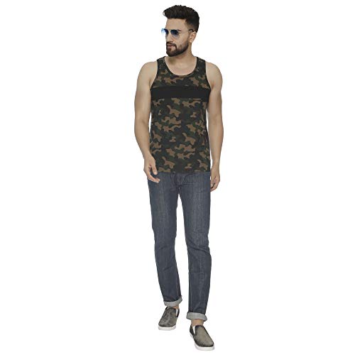 Image of Veirdo Men's Sleeveless Cotton Regular Fit T-Shirt