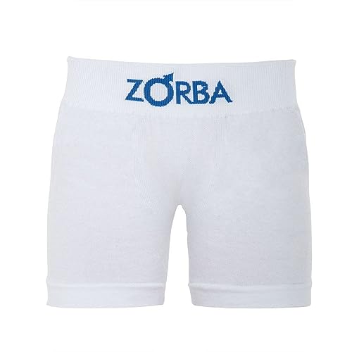 Kit com 10 Cuecas Zorba Boxer Algodão Sem Costura Infantil 678 Mescla/Preto/Branco - M