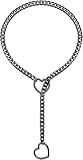 Slip Chain Necklace,Slip Chain Choker Women,Stainless Steel Black Heart Slip-Chain Necklaces Kit Adjustable Vintage Punk Rock Heart-Shaped Long-Chain Chokers Set Gift for Daily Wear,Party,Banquets