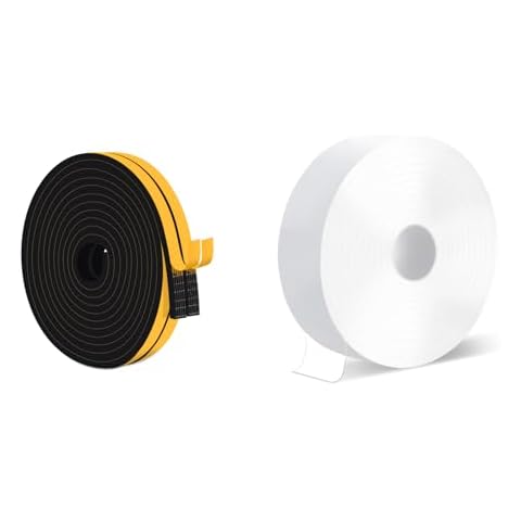 Trisiki Transparent Window Weather Sealing Tape and High Density, Winterized Window Weather Stripping Door Seal, Windproof, Waterproof (2" W x 99Ft,1/2 in x 1/4 in x 26Ft) Cover