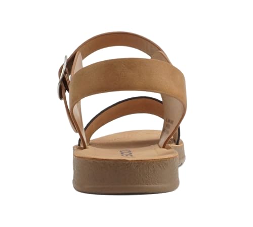 Image of Soda PLENTY ~ Women's Strappy Ankle Wrap Buckle Fashion Flat Sandals