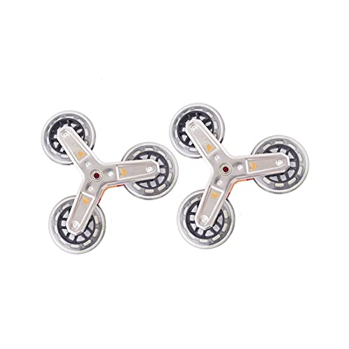 ショッピングカート、トロリーキャスター、荷物、スーツケースローラー、交換用ホイール、プーリー、スライドローラー、ホイールアクセサリー2個(ステンレススチール)。