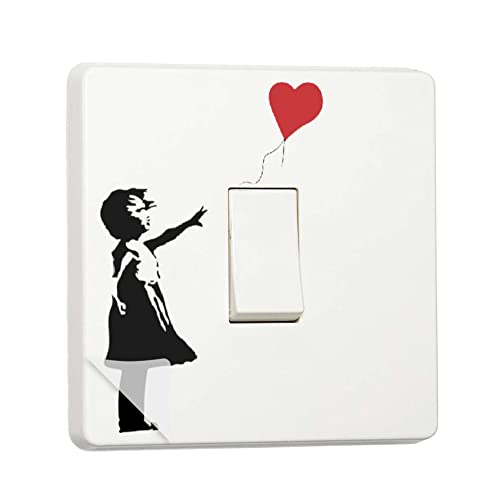 Améliorez votre décoration d'intérieur avec le lot de 2 autocollants muraux en vinyle laminé pour interrupteur de Banksy de Londres Banksy - Accessoires uniques pour...