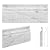 Diflart Pack of 4 Carrara White Italian Bianco Carrera Marble 5x12 Baseboard Trim Molding Polished