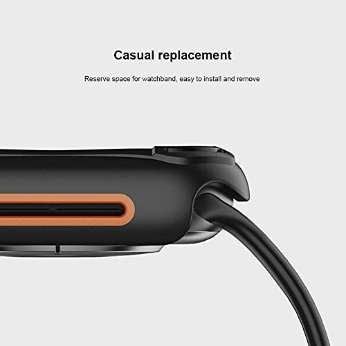 Image of Nillkin Case for Apple Watch iWatch 44mm 44 mm Series 4 /5 / 6 / SE Crash Bumper Full Coverage Case PC + TPU Anti Shock with Screen Glass 6 Layered Protection & Cutouts Black