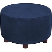 Copri Pouf Elasticizzato - Fodera Rettangolare Per Pouf 50-120cm | Blu/Grigio | Facile Da Installare, Lavabile - Foto 6
