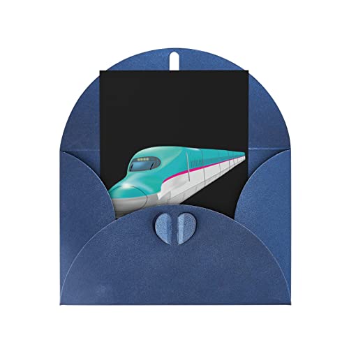 東北新幹線のはやぶさ 誕生日カード メッセージカード おしゃれ グリーティングカード クリスマスカード 感謝状 封筒付き グリーティングライフ ニバーサリー 母プレゼント 卒業手作りの 人気 贈り物 Blue