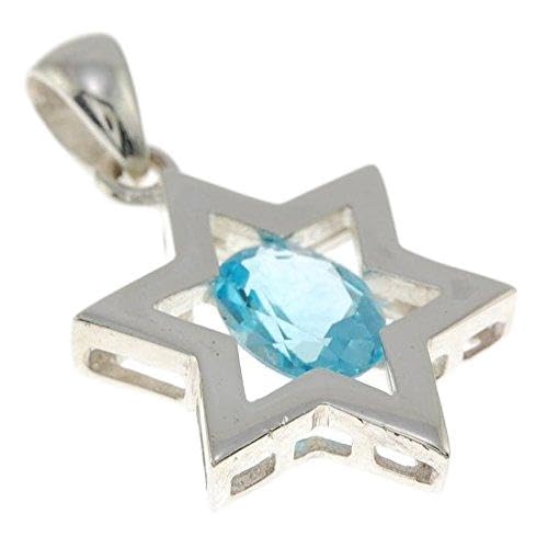 Collier étoile de David en argent 925 et cristal, cadeau idéal