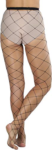 Image of ToBeInStyle Women's Sexy Vibrant Fine Classic Fishnet Full Footed Pantyhose