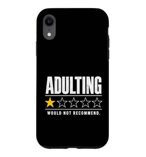Adulting Would Not Recommend Funny Sayings One Star Adulting �X�}�z�P�[�X iPhone XR �p