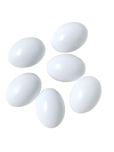Œufs en bois - Faux œufs blancs factices - Aide à pondre - Outil agricole pour nichoir