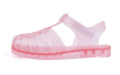 Image of GUGUYeah Jelly Sandals for Girls,Closed Toe Princess Costume Summer Dress Shoes Fisherman Gladiator Water Beach Flat Sandals for Toddler /Little Kid /Big Kid