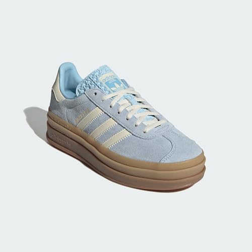 Image of adidas Gazelle Bold Womens Sneaker (Clear Sky Blue Cream, 8)
