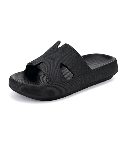 Image of Haifago Cloud Slides for Women Cushion Recovery Pillow Sandals, Memory Foam House Shower Slippers for Woman Comfort Platform Non-Slip