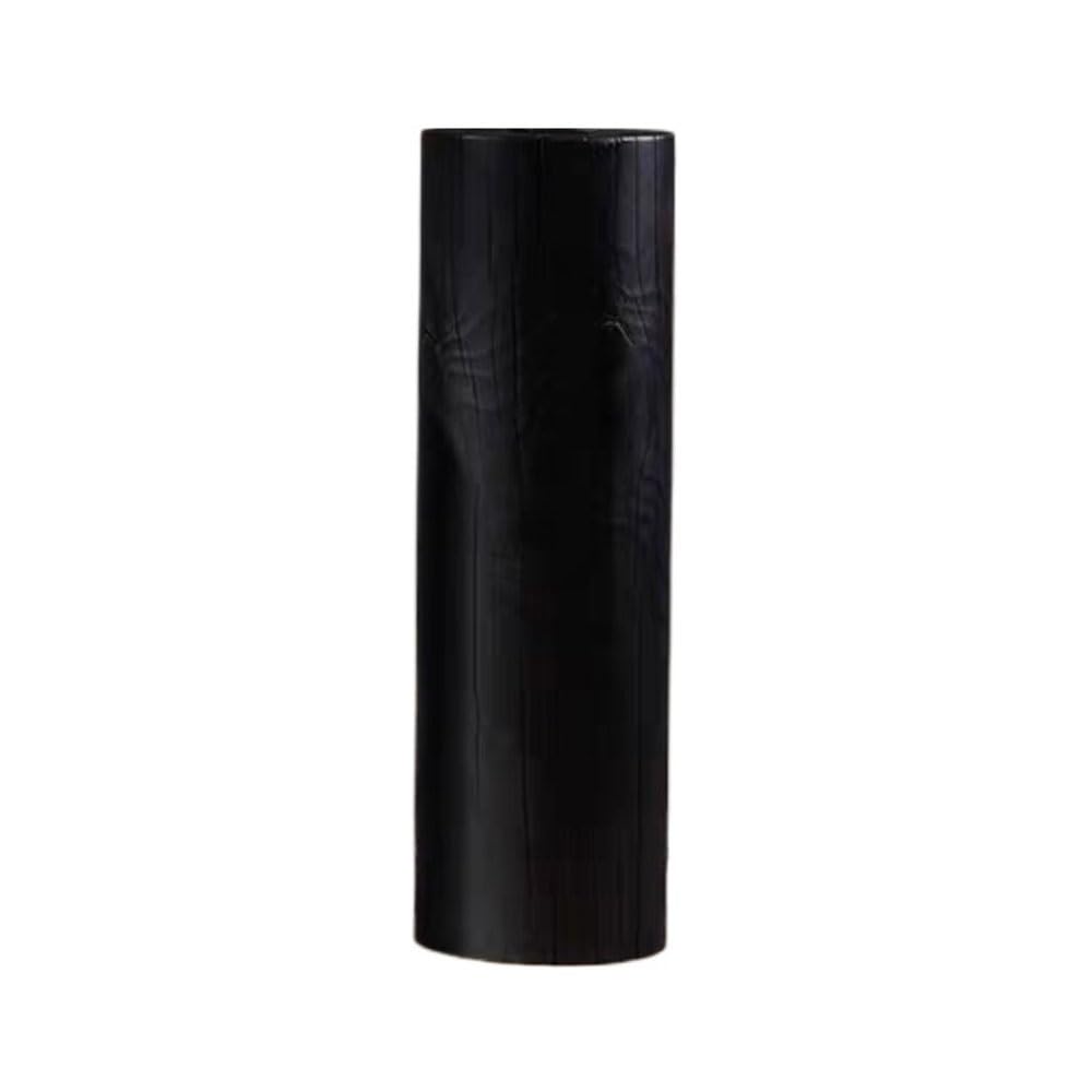 ZENY896V Home Cylindrical Wooden Pier Carbonised Flower Stand, Entryway Ornament Stump Floor Plant Base Decor(XS)