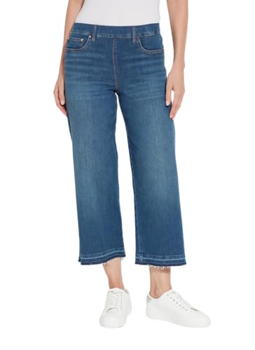 Lyssé Denim Frances Cropped Jeans – Wide Leg Crop Jeans for Women, Premium Woven Stretch Jeans with Holding Power