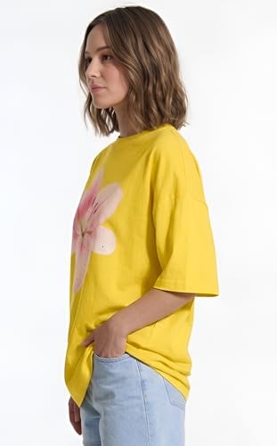 Image of Tfortees Women Cotton Oversized T-Shirt Casual Wear | Relaxed Fit, Round Neck