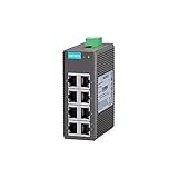 EDS-208 - Moxa 8 Port Entry Level unmanaged Ethernet Switch w/(8) 10/100BTX Ports (Plastic housing) (Power Supply not Included).