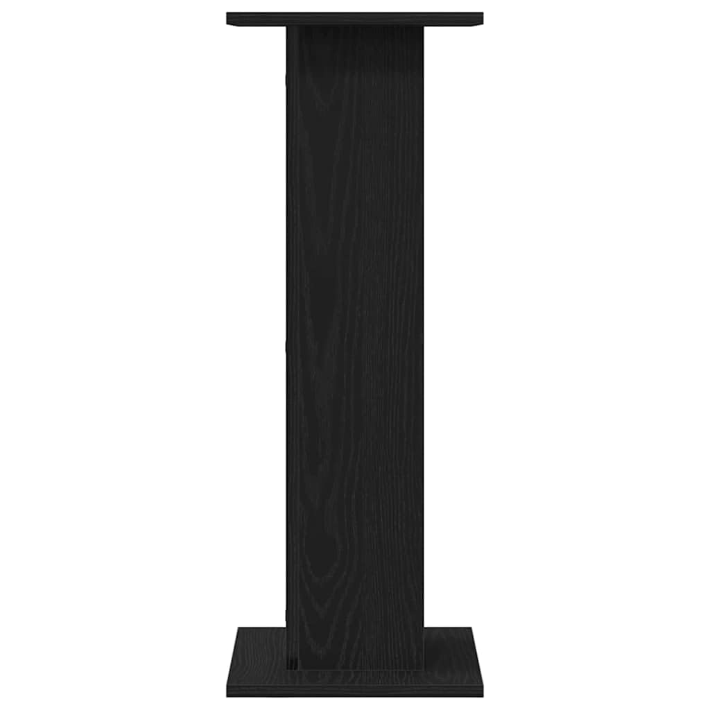 vidaXL Soportes para Altavoces 2 uds. Roble Negro 30 x 30 x 80 cm | El acabado en roble negro elegante queda bien en cualquier habitación,