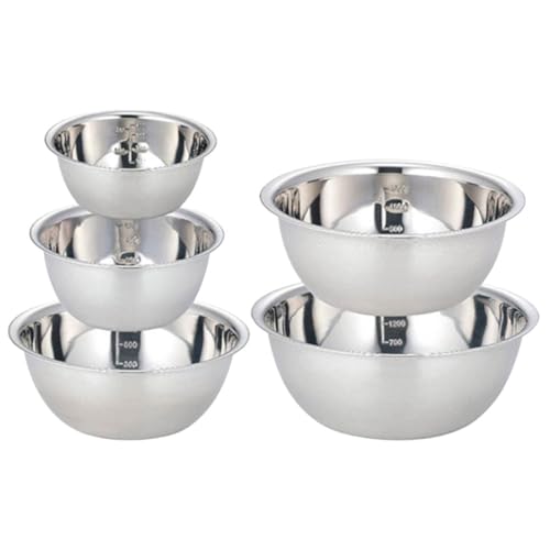 WEKADRIN ステンレス製大容量ミキシングボウル点 多機能深型調理用ボウル キッチン野菜洗い兼用 食品衛生 で洗いやすい家用器具