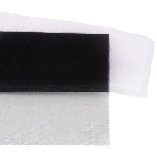 Tulle blanc et noir idéal pour décoration de mariage, chemins de table et jupes de fête