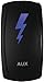 Dragonfire Racing 04-0128 Laser Etch Dual LED Switch - Auxiliary On/Off - Blue