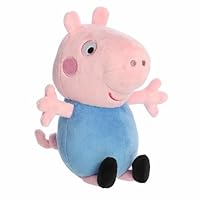 Aurora® Playful Peppa Pig™ George Pig Stuffed Animal - Officially Licensed Toys for All Fans - Perfect for Birthdays, Adults and Kids All Ages - Pink 8 Inches