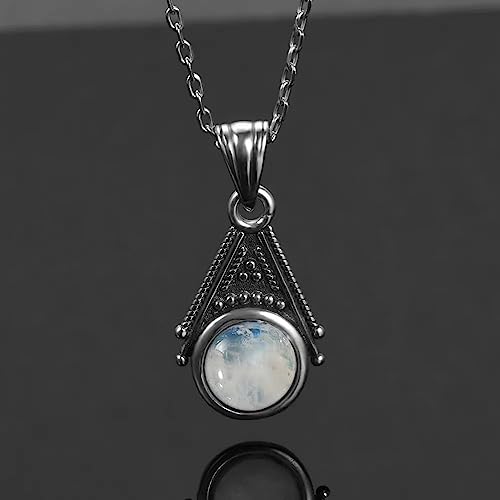 Collier pendentif pierre de lune argent 925 idée cadeau bijoux