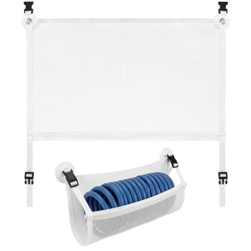 Ribbonlic Boat Washdown Hose Hammock White Coiled Marine Pressure Wash Hose Storage for All Types of Boats Including Inflatable Boats Speedboats Yachts