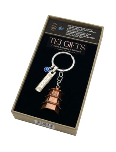 Image of Classic Antique Tibetan Temple Bell Shaped Keyring for Gift Gaurdian bell for Car Bike Bags Metal Key ring Key Chain Bag Charm Gift