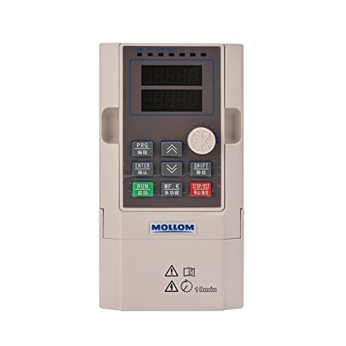 MOLLOM VFD 220V 2.2KW 3HP 9.6A 220V Single or Three Phase Input to 3 Phase 0-3000 Hz Output Variable...