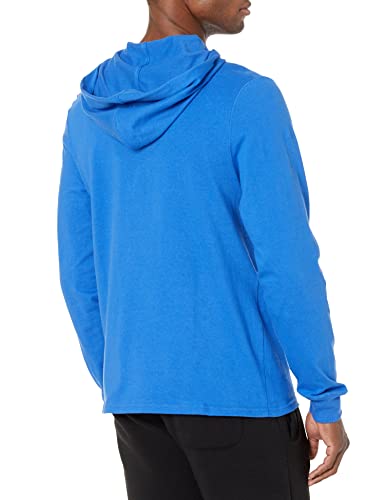 Champion Men's T-Shirt Hoodie, Cotton Mid-Weight Hooded Men's T-Shirt, Comfortable Men's Tee, Bright Royal Sunrise Script, Medium - Image 3