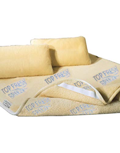 Lana & Co Coprimaterasso Top Fresh Pura Lana Vergine Merino Doppio Strato. Misura Matrimoniale