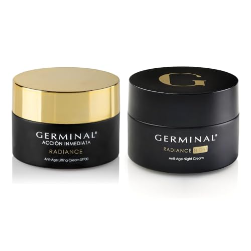 Crema de noche Germinal acción inmediata y crema de día para un efecto reafirmante facial
