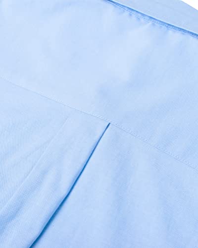 Image of Alimens & Gentle Mens Solid Oxford Shirt Long Sleeve Dress Shirt Work Casual Button Down Shirts with Pocket
