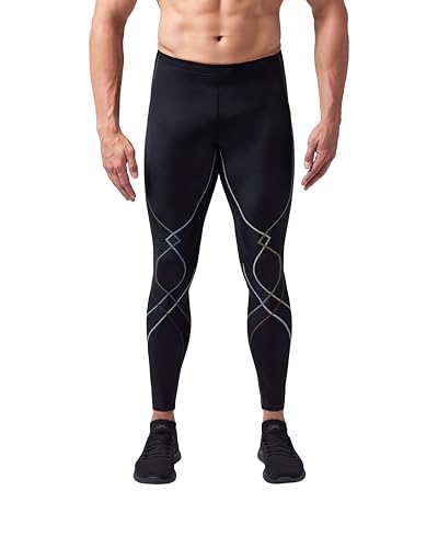 CW-X Men's Stabilyx Joint Support Compression Tights, Pants for Running and Recovery, 225809a