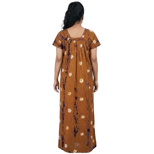 Image of Women's Cotton Printed Maxi Nighty