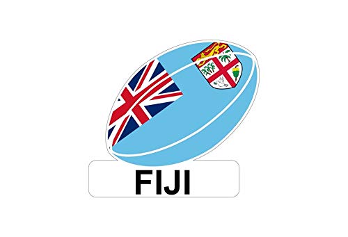 Akachafactory Autocollant Sticker Voiture Moto Drapeau Ballon Rugby Fiji Fidji fidjien