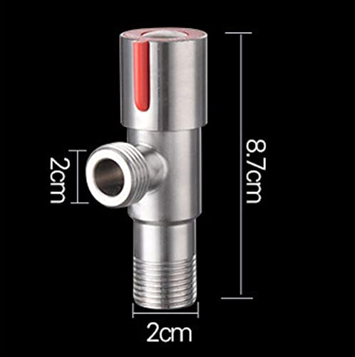 Vanne triangle G1/2 acier inoxydable SUS304 robinet arrêt eau chaude froide - 4