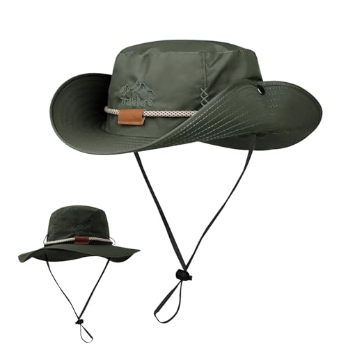 KASESSS Sombrero Hombre Verano, Gorro Pescador Hombre, Sombrero Senderismo, Sombreros Hombre, ala Ancha Bucket Hat, Sombreros para el Sol para la Playa, Viajes, Golf, Caza, Pesca, Senderismo, Camping